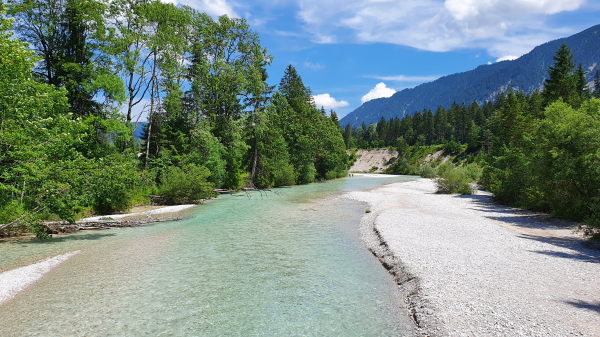 Isar zwischen Wallgau und Vorderriß - © RoRadln - Kurt Schmidt